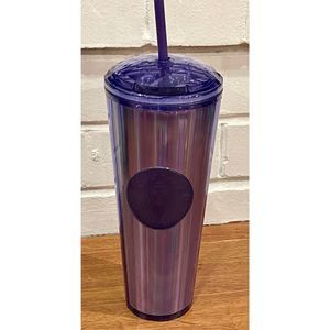 Starbucks Periwinkle Kaleidoscope Iridescent Dome Lid Venti 24 oz Tumbler 2022